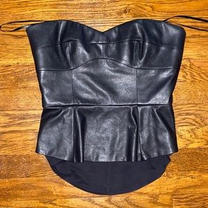 BCBG MAXAZRIA “leather” bustier.  Noemi style
